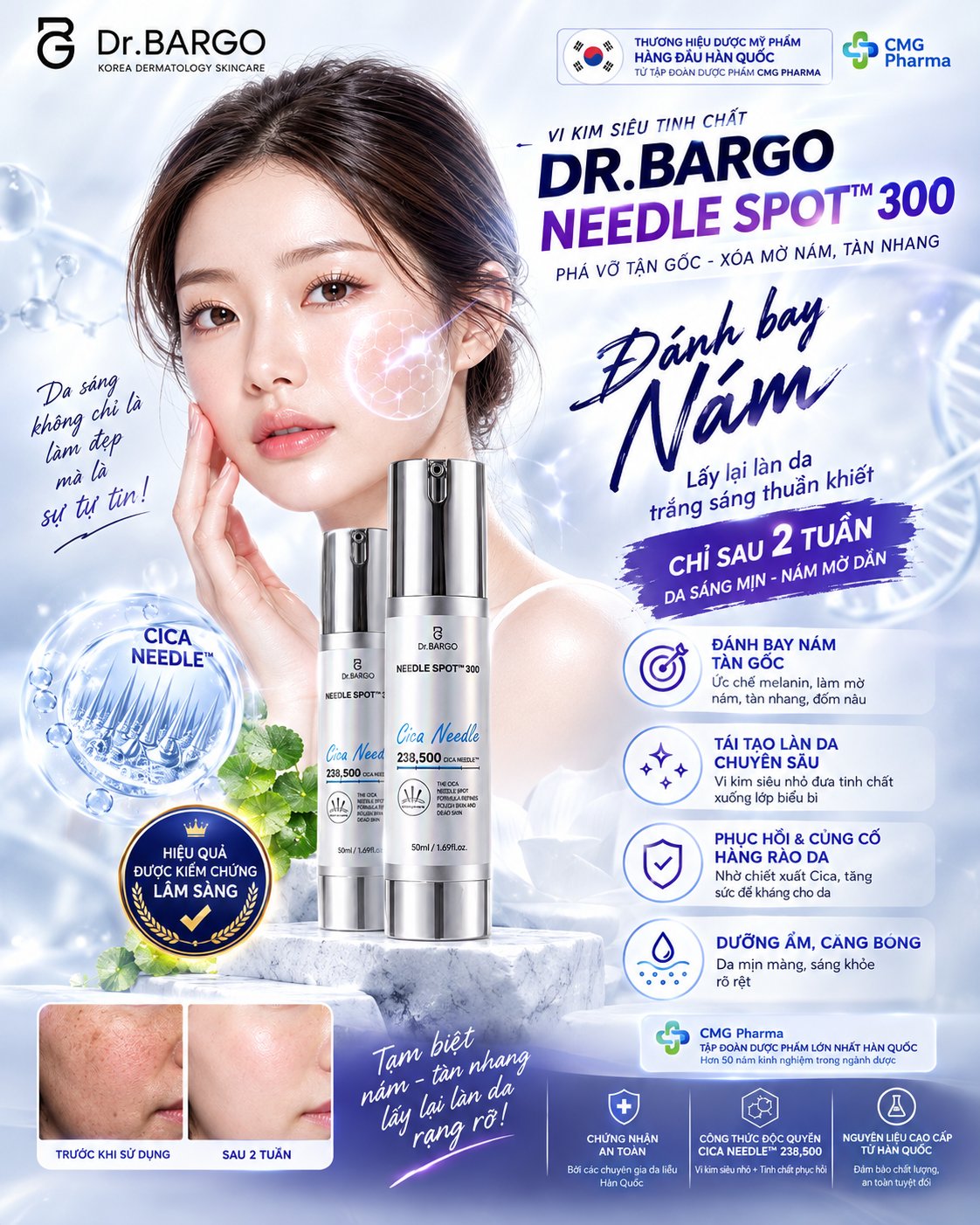 Dr.BARGO Needle Spot 300 – Đánh bay nám
